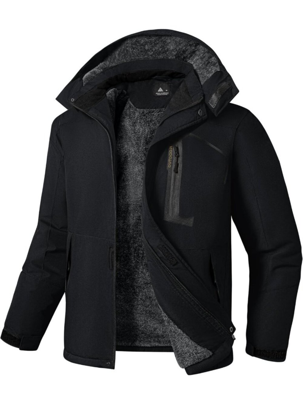 Men's Waterproof Ski Jacket - Warm Winter Snowboard Fleece Coat, Outdoor Gear